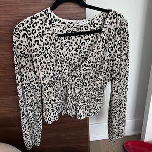Cheetah print blouse